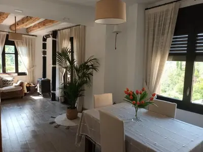 Zona de estar de Un tros de Sal. Casa Rural a Gerri de la Sal.