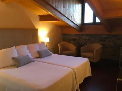 Cama o camas de una habitación en Los Arcos