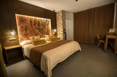 Cama o camas de una habitación en Hotel Restaurant Les Brases