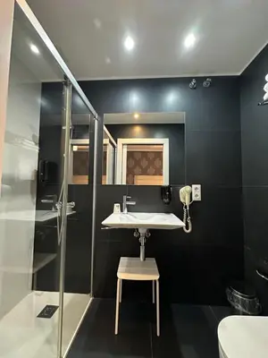 Un baño de Hotel Pilar Plaza