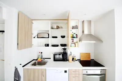 Una cocina o zona de cocina en Apartamento moderno al pie de los Pirineos
