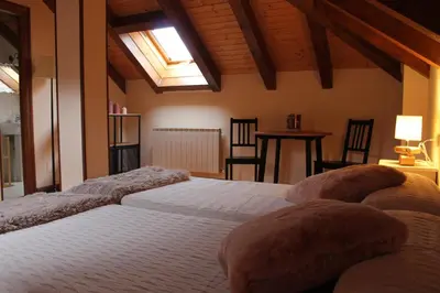 Cama o camas de una habitación en Casa Rural Anie