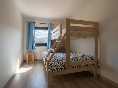 Cama o camas de una habitación en Casa Rural El Moradel Añon