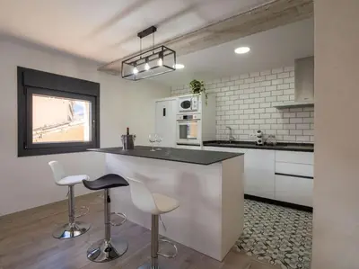 Una cocina o zona de cocina en Casa Rural El Moradel Añon