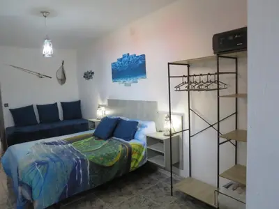 Cama o camas de una habitación en Casa Rural El Pescador